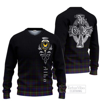 Durie Tartan Ugly Sweater Featuring Alba Gu Brath Family Crest Celtic Inspired Unisex - Tartan Vibes Clothing