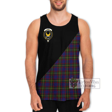 Durie Tartan Men's Tank Top with Family Crest and Military Logo Style Men - Tartan Vibes Clothing