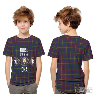 Durie Tartan Kid T-Shirt with Family Crest DNA In Me Style Youth XL Size14 - Tartan Vibes Clothing