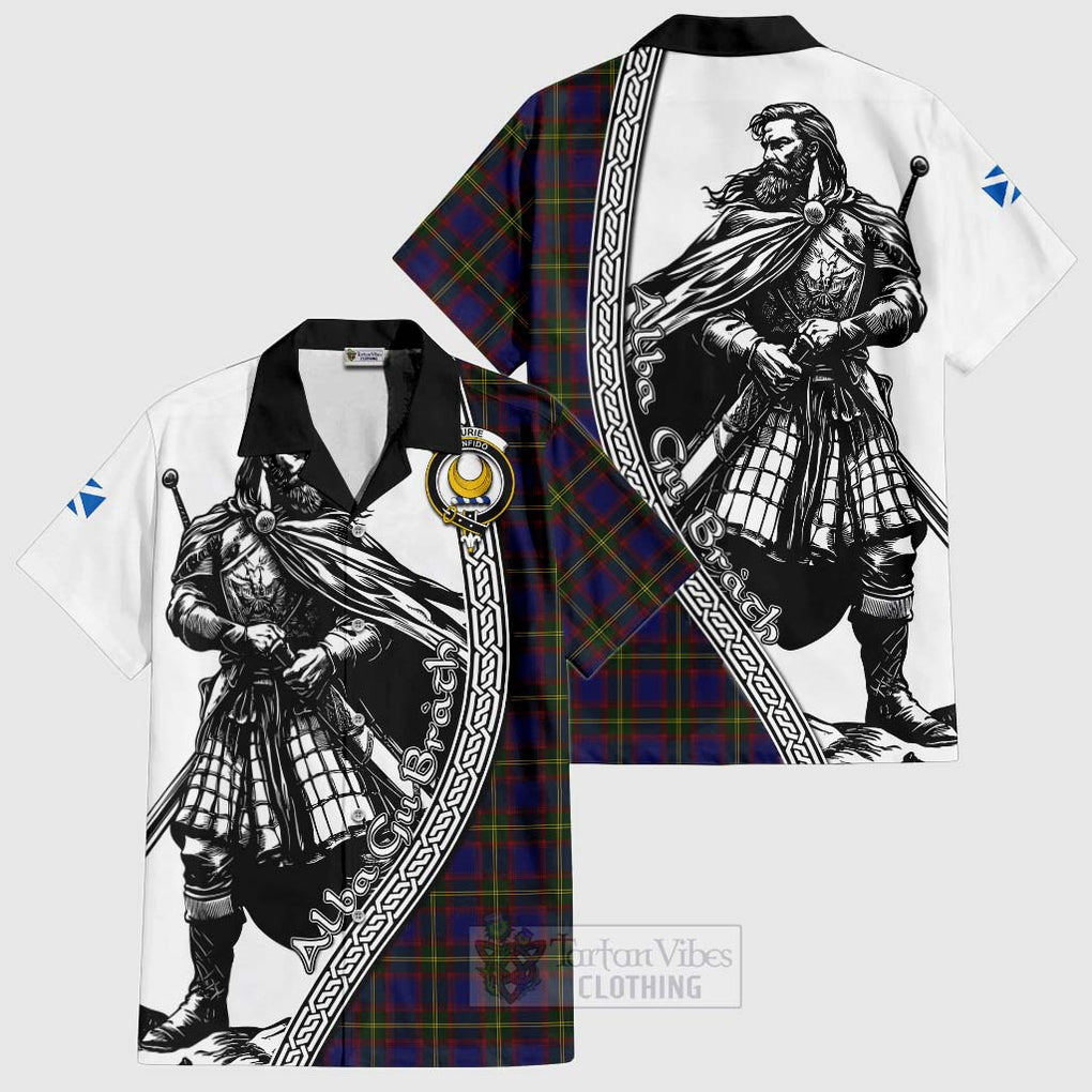 Durie Tartan Clan Crest Hawaiian Shirt with Highlander Warrior Celtic Style Kid - Tartan Vibes Clothing