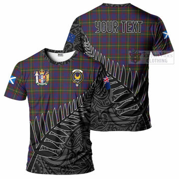 Durie Crest Tartan T-Shirt with New Zealand Silver Fern Half Style Kid's Shirt - Tartan Vibes Clothing