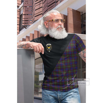 Durie Tartan Cotton T-shirt with Family Crest and Military Logo Style Men's Shirt - Tartan Vibes Clothing