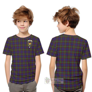 Durie Tartan Kid T-Shirt with Family Crest Youth XL Size14 - Tartan Vibes Clothing