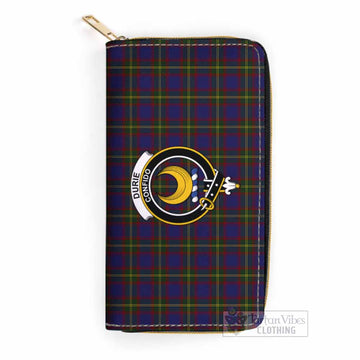 Durie Tartan Women's Leather Wallet with Family Crest