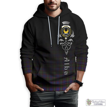 Durie Tartan Hoodie Featuring Alba Gu Brath Family Crest Celtic Inspired Zip Hoodie - Tartan Vibes Clothing