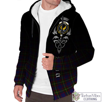Durie Tartan Sherpa Hoodie Featuring Alba Gu Brath Family Crest Celtic Inspired Unisex - Tartan Vibes Clothing