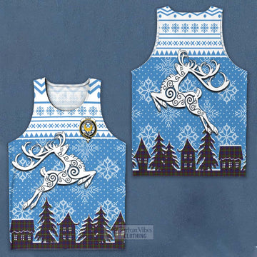 Durie Clan Christmas Men's Tank Top Celtic Reindeer Style Men - Tartan Vibes Clothing