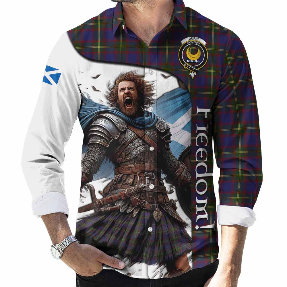 Durie Crest Tartan Long Sleeve Button Shirt Inspired by the Freedom of Scottish Warrior Men's Shirt S - Tartan Vibes Clothing