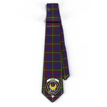 Durie Tartan Classic Necktie with Family Crest - Tartan Vibes Clothing