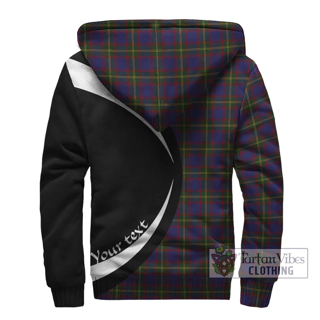 Durie Tartan Sherpa Hoodie with Family Crest Circle Style - Tartan Vibes Clothing