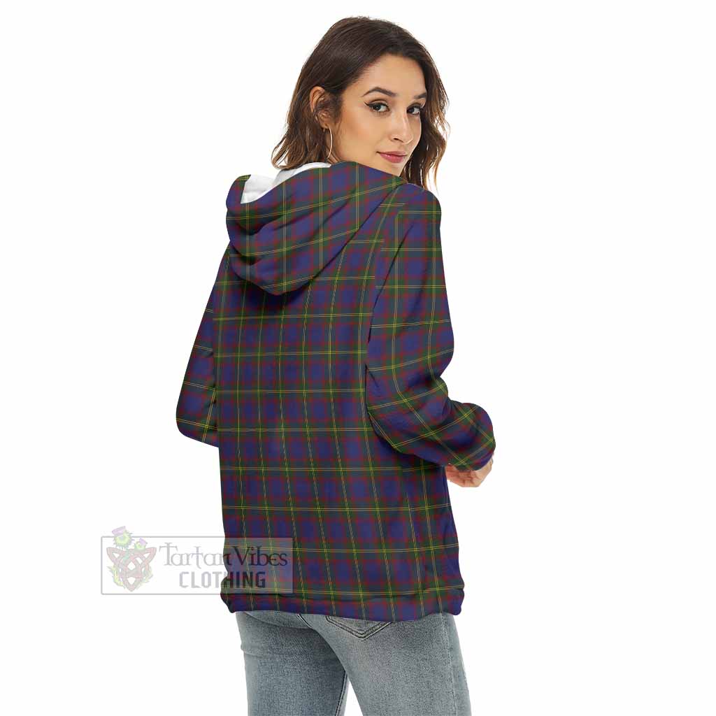 Durie Tartan Women's Borg Fleece Hoodie with Half Zip - Tartan Vibes Clothing