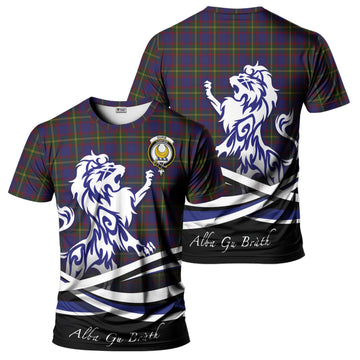 Durie Tartan T-Shirt with Alba Gu Brath Regal Lion Emblem - Tartan Vibes Clothing