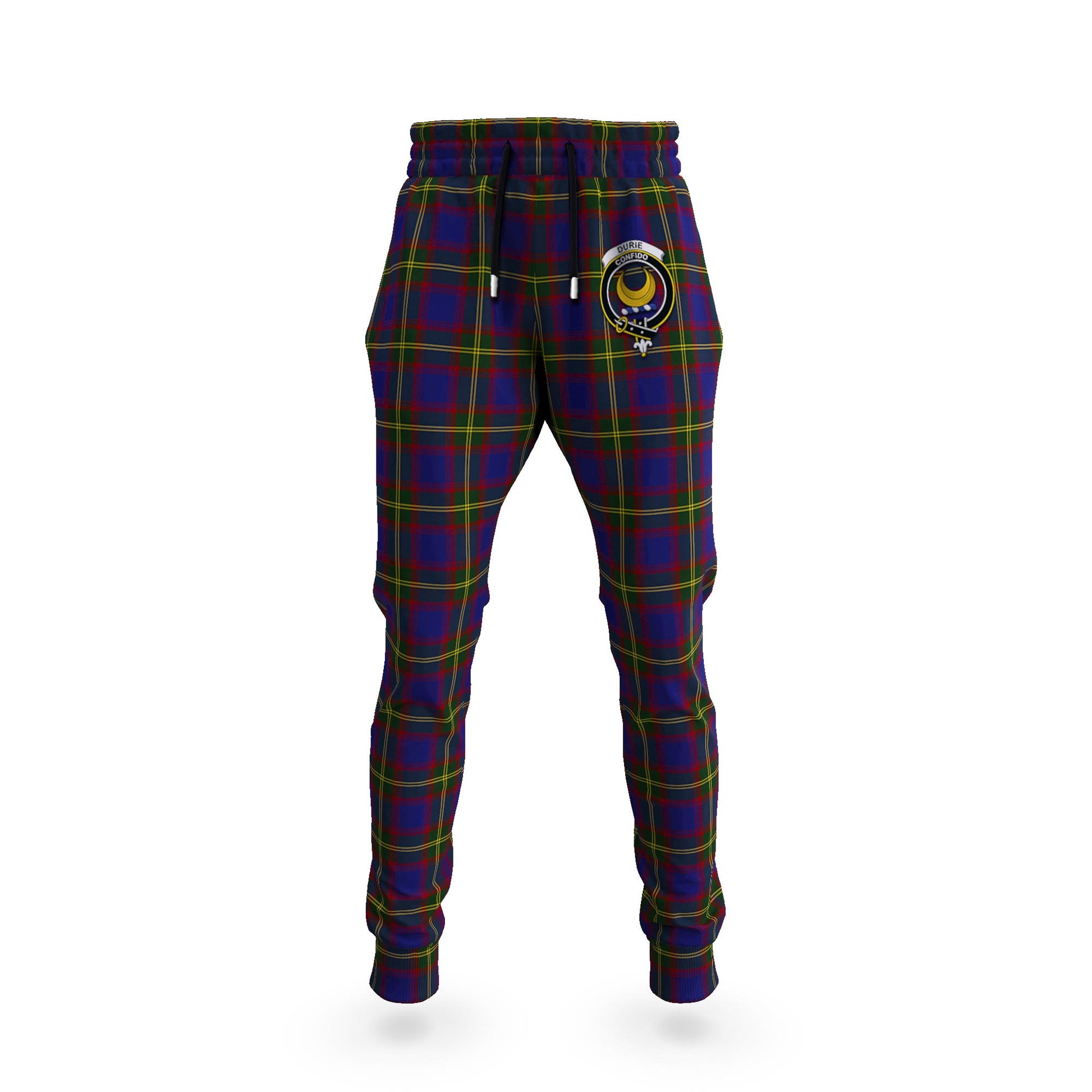 Durie Tartan Joggers Pants with Family Crest 5XL - Tartan Vibes Clothing
