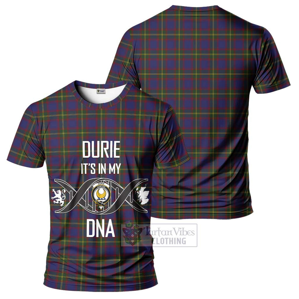 Durie Tartan T-Shirt with Family Crest DNA In Me Style - Tartan Vibes Clothing