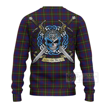 Durie Tartan Ugly Sweater with Family Crest Celtic Skull Style - Tartan Vibes Clothing