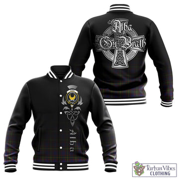 Durie Tartan Baseball Jacket Featuring Alba Gu Brath Family Crest Celtic Inspired - Tartan Vibes Clothing