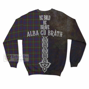 Tartan Vibes Clothing Durie Tartan Family Crest Sweatshirt Alba Gu Brath Be Brave Lion Ancient Style