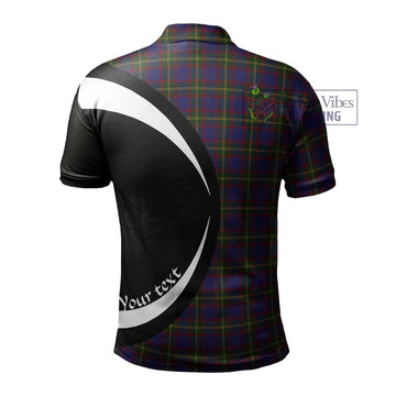 Durie Tartan Men's Polo Shirt with Family Crest Circle Style - Tartan Vibes Clothing