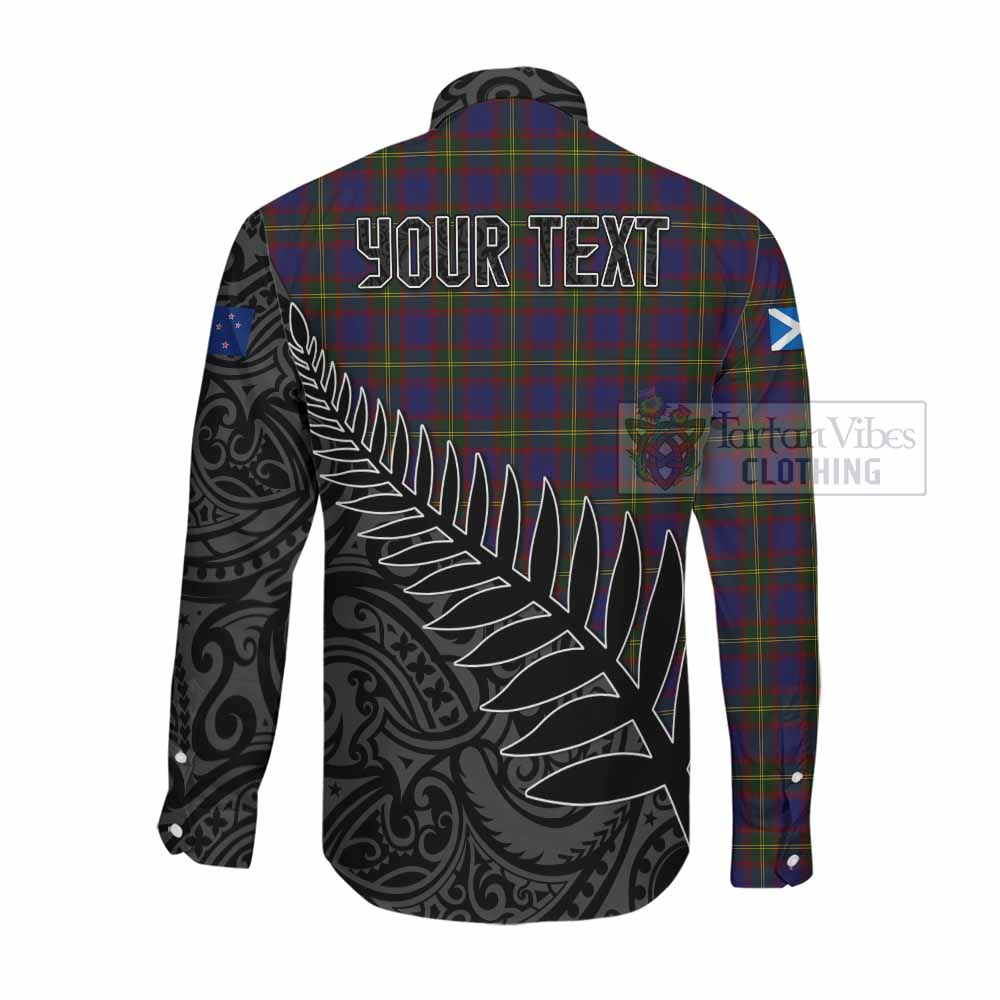 Durie Crest Tartan Long Sleeve Button Shirt with New Zealand Silver Fern Half Style Men's Shirt - Tartan Vibes Clothing