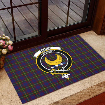 Durie Tartan Rubber Doormat with Family Crest - Tartan Vibes Clothing
