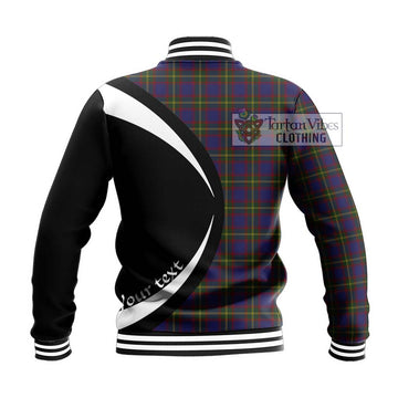 Durie Tartan Baseball Jacket with Family Crest Circle Style - Tartan Vibes Clothing