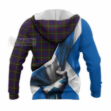 Durie Tartan Knitted Hoodie with Family Crest Scotland Patriotic Style - Tartan Vibes Clothing