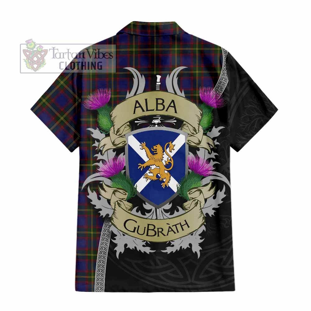Durie Tartan Family Crest Hawaiian Shirt Lion Rampant Royal Thistle Shield Celtic Inspired - Tartan Vibes Clothing