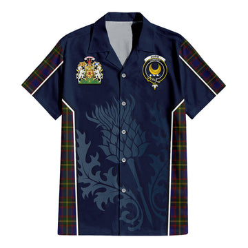 Durie Tartan Hawaiian Shirt with Family Crest and Scottish Thistle Vibes Sport Style - Tartan Vibes Clothing
