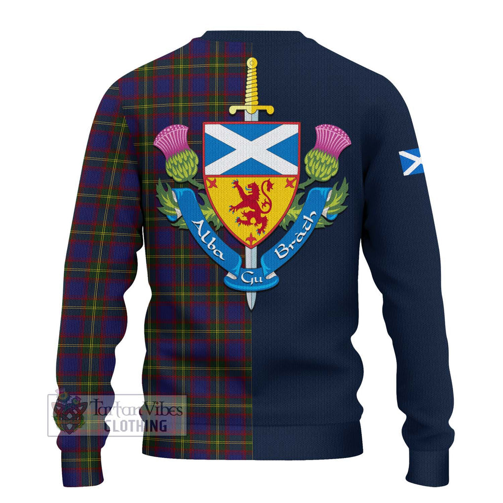 Durie Tartan Ugly Sweater Alba with Scottish Lion Royal Arm Half Style - Tartan Vibes Clothing