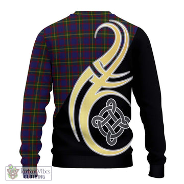 Durie Tartan Ugly Sweater with Family Crest and Celtic Symbol Style - Tartan Vibes Clothing