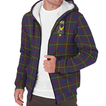 Durie Tartan Sherpa Hoodie with Family Crest - Tartan Vibes Clothing