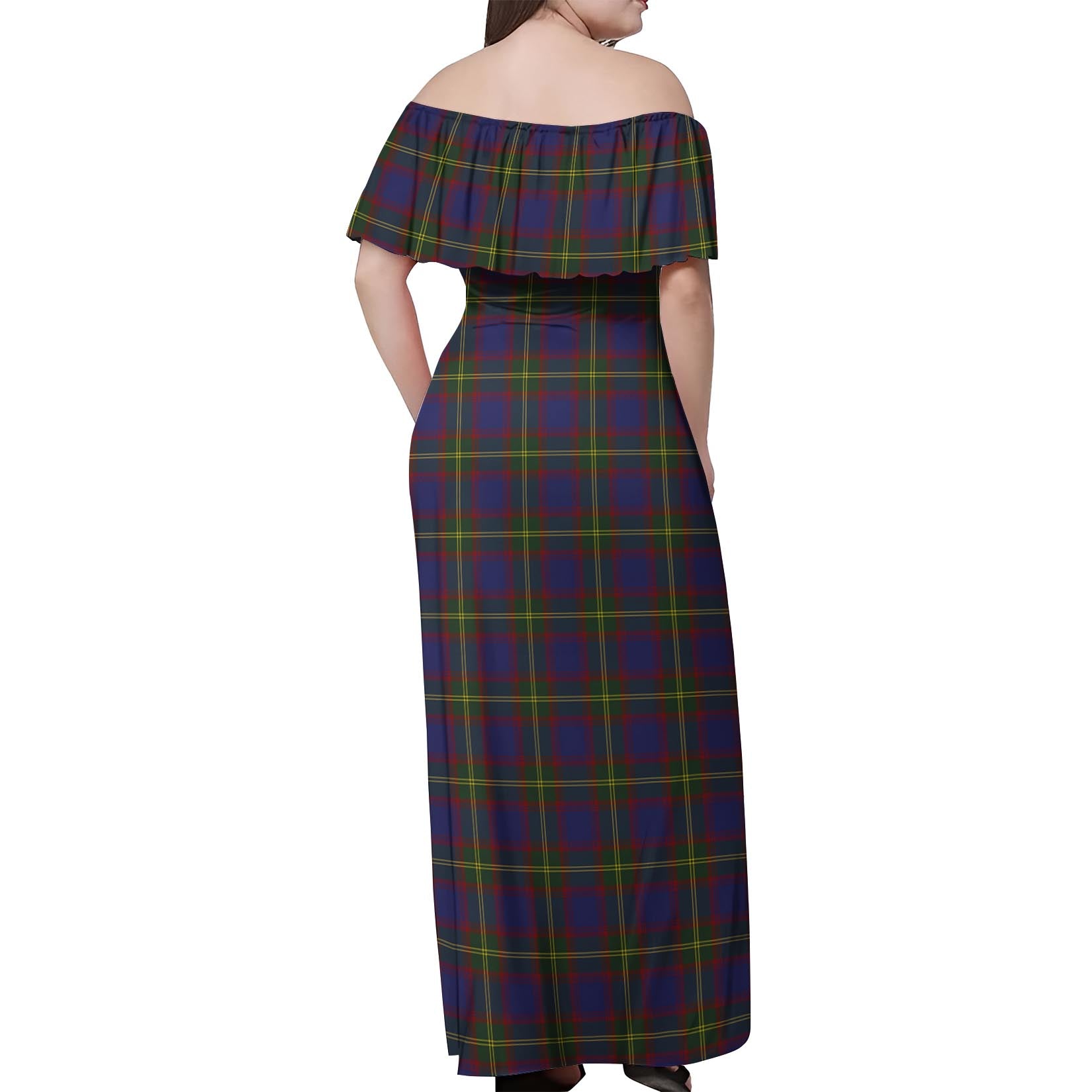 Durie Tartan Off Shoulder Long Dress - Tartan Vibes Clothing