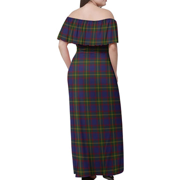 Durie Tartan Off Shoulder Long Dress - Tartan Vibes Clothing