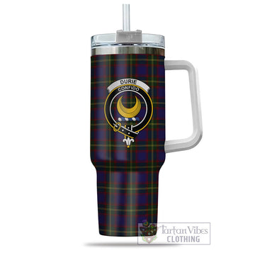 Durie Tartan and Family Crest Tumbler with Handle