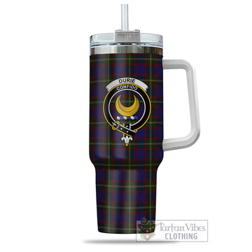 Durie Tartan Tumbler with Handle with Family Crest - Tartan Vibes Clothing