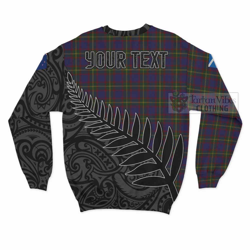 Durie Crest Tartan Sweatshirt with New Zealand Silver Fern Half Style - Tartan Vibes Clothing