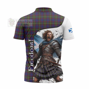 Durie Crest Tartan Zipper Polo Shirt Inspired by the Freedom of Scottish Warrior - Tartan Vibes Clothing