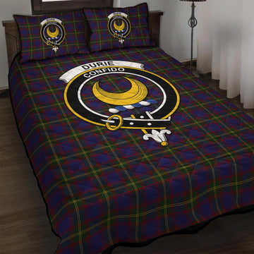 Durie Tartan Quilt Bed Set with Family Crest - Tartan Vibes Clothing