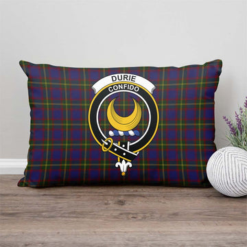 Durie Tartan Pillow Cover with Family Crest - Tartan Vibes Clothing