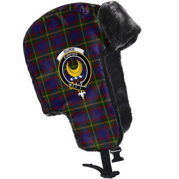 Durie Tartan Winter Trapper Hat with Family Crest - Tartan Vibes Clothing