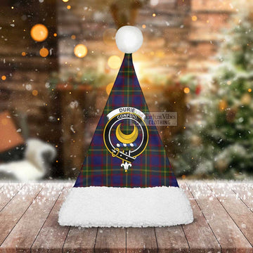 Durie Tartan Christmas Santa Hats with Family Crest - Tartan Vibes Clothing