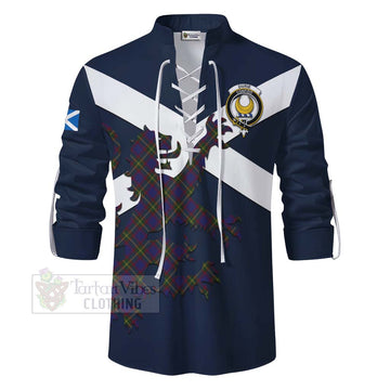 Durie Tartan Lion Rampant Ghillie Kilt Shirt Proudly Display Your Heritage with Alba Gu Brath and Clan Name - Tartan Vibes Clothing