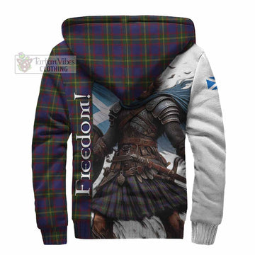 Durie Crest Tartan Sherpa Hoodie Inspired by the Freedom of Scottish Warrior - Tartan Vibes Clothing