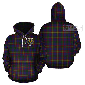 Durie Tartan Cotton Hoodie with Family Crest - Tartan Vibes Clothing