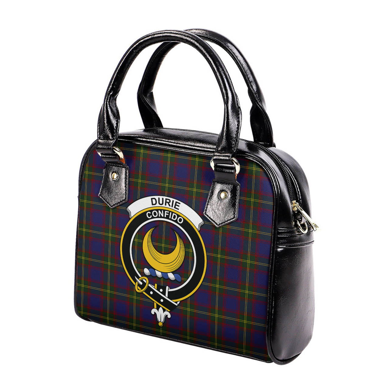 Durie Tartan Shoulder Handbags with Family Crest - Tartan Vibes Clothing