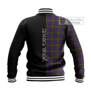 Durie Tartan Baseball Jacket with Family Crest and Half Of Me Style - Tartan Vibes Clothing