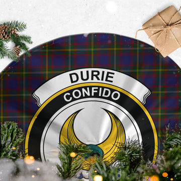 Durie Tartan Christmas Tree Skirt with Family Crest - Tartan Vibes Clothing