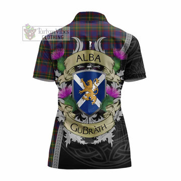 Durie Tartan Family Crest Women's Polo Shirt Lion Rampant Royal Thistle Shield Celtic Inspired - Tartan Vibes Clothing