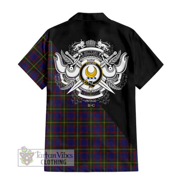 Durie Tartan Hawaiian Shirt with Family Crest and Military Logo Style - Tartan Vibes Clothing