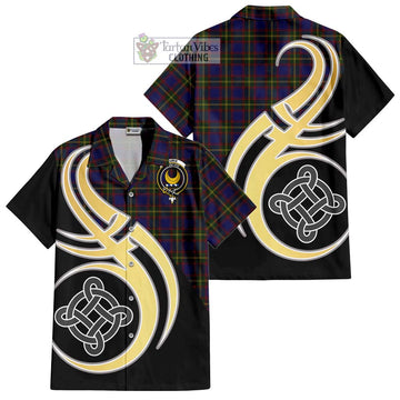 Durie Tartan Hawaiian Shirt with Family Crest and Celtic Symbol Style - Tartan Vibes Clothing